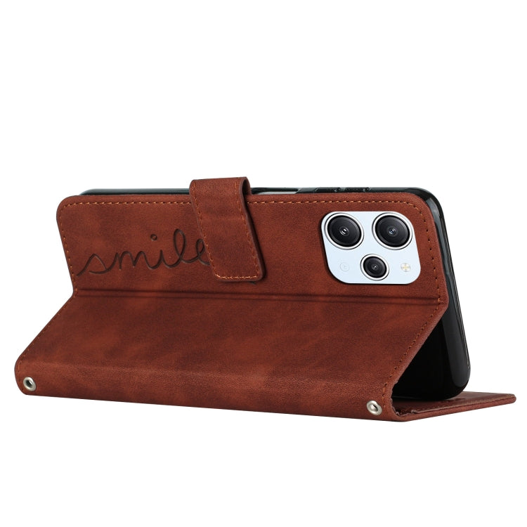 Skin Feel Heart Pattern Leather Phone Case, For Xiaomi Redmi 12 4G, For Xiaomi Redmi Note 12 Turbo/Poco F5, For Xiaomi Redmi Note 12S 4G Global