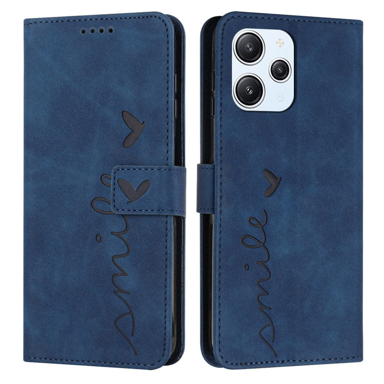 Skin Feel Heart Pattern Leather Phone Case, For Xiaomi Redmi 12 4G, For Xiaomi Redmi Note 12 Turbo/Poco F5, For Xiaomi Redmi Note 12S 4G Global