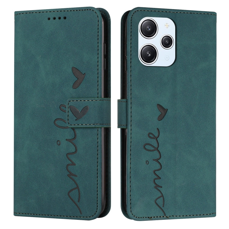 Skin Feel Heart Pattern Leather Phone Case, For Xiaomi Redmi 12 4G, For Xiaomi Redmi Note 12 Turbo/Poco F5, For Xiaomi Redmi Note 12S 4G Global