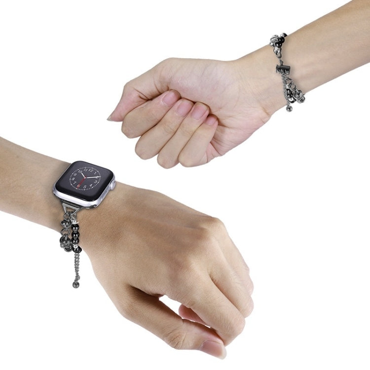 Pearl Bracelet Metal Watch Band, For Apple Watch SE 2023 44mm, For Apple Watch Ultra 49mm, For Apple Watch 8 41mm, For Apple Watch SE 2023 40mm, For Apple Watch Ultra 2 49mm, For Apple Watch 8 45mm