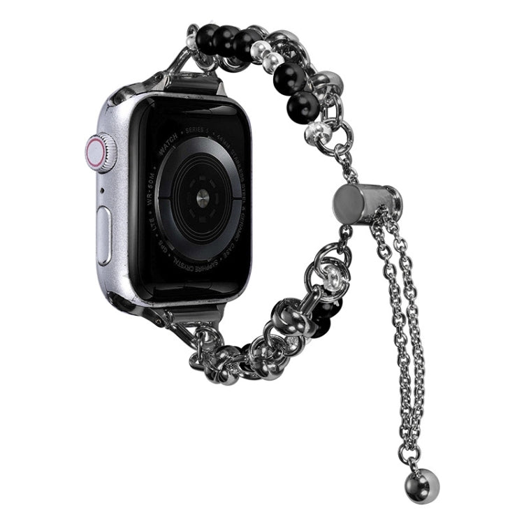 Pearl Bracelet Metal Watch Band, For Apple Watch SE 2023 44mm, For Apple Watch Ultra 49mm, For Apple Watch 8 41mm, For Apple Watch SE 2023 40mm, For Apple Watch Ultra 2 49mm, For Apple Watch 8 45mm