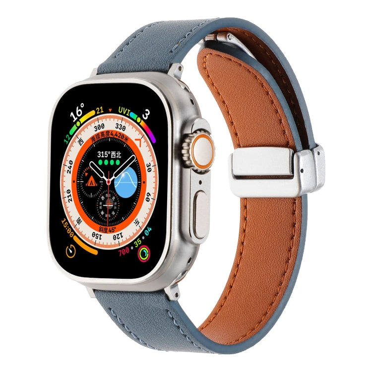 Magnetic Buckle Skin Feel Leather Watch Band, For Apple Watch SE 2023 44mm, For Apple Watch Ultra 49mm, For Apple Watch SE 2023 40mm