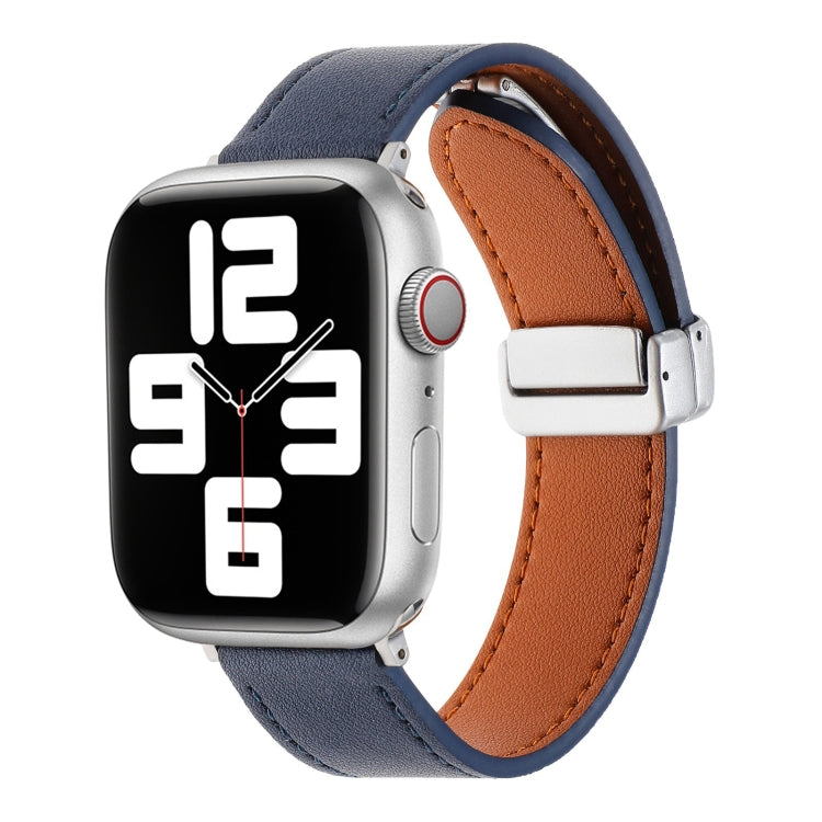 Magnetic Buckle Skin Feel Leather Watch Band, For Apple Watch SE 2022 40mm, For Apple Watch SE 2022 44mm, For Apple Watch Serie 9 41mm