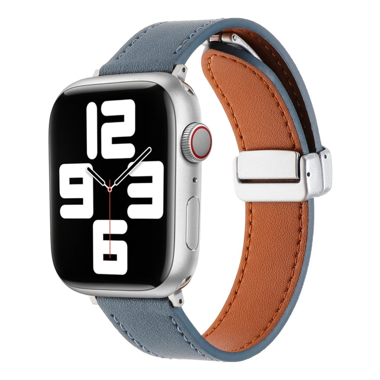 Magnetic Buckle Skin Feel Leather Watch Band, For Apple Watch Serie 5 40mm, For Apple Watch Serie 4 44mm, For Apple Watch 42mm