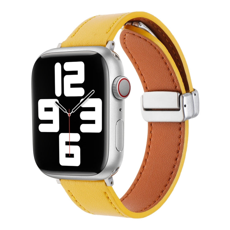 Magnetic Buckle Skin Feel Leather Watch Band, For Apple Watch Serie 5 40mm, For Apple Watch Serie 4 44mm, For Apple Watch 42mm