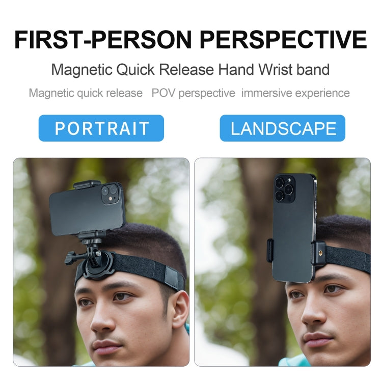 STARTRC Action Camera Magnetic POV View Bracket, Quick Release Headband, Quick Release Wristband, 2 in 1 Quick Release Headband Wristband