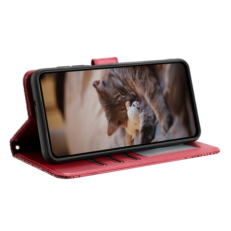 Cat Embossing Pattern Leather Phone Case with Lanyard, For iPhone 16, For iPhone 15 Pro Max, For iPhone 15 Pro, For iPhone 15 Plus