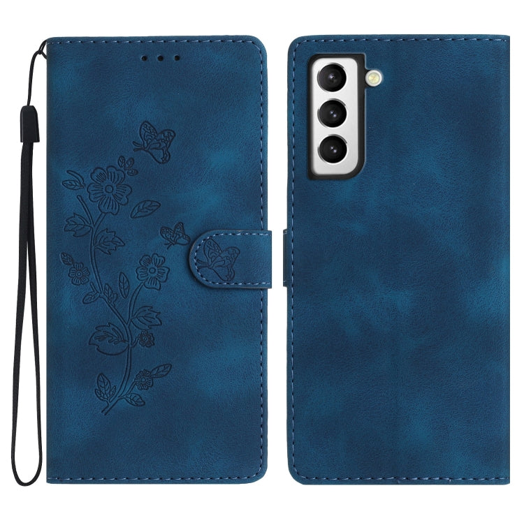 Flower Butterfly Embossing Pattern Leather Phone Case