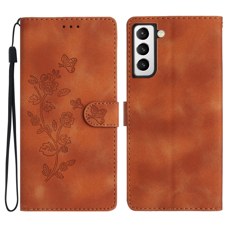 Flower Butterfly Embossing Pattern Leather Phone Case