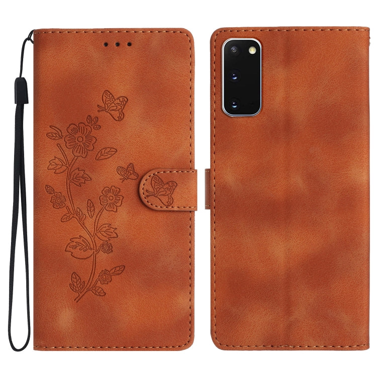 Flower Butterfly Embossing Pattern Leather Phone Case