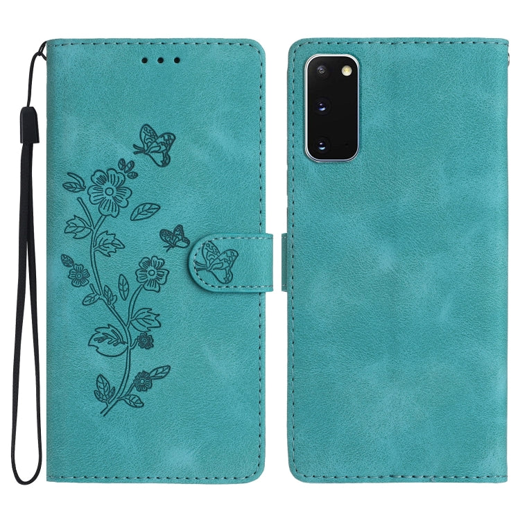 Flower Butterfly Embossing Pattern Leather Phone Case