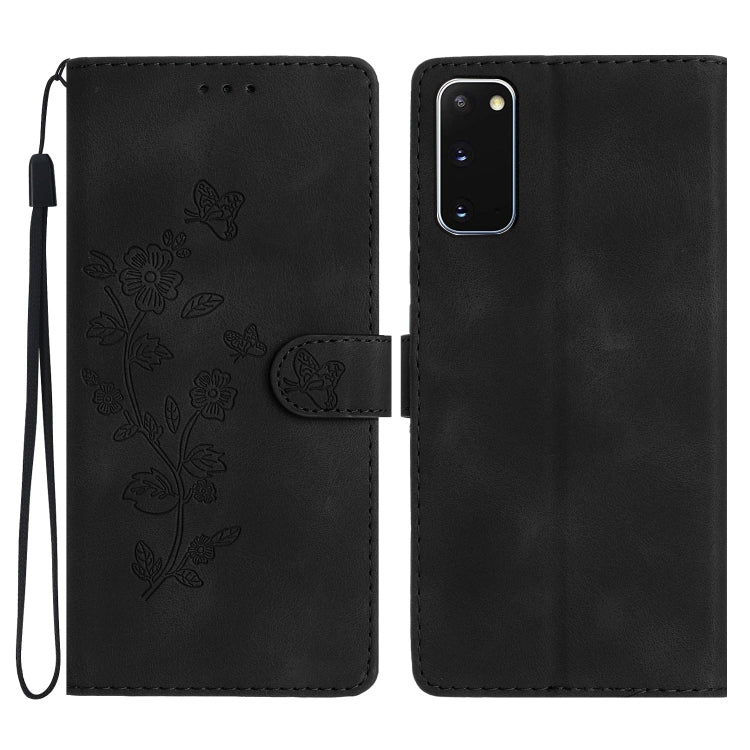 Flower Butterfly Embossing Pattern Leather Phone Case