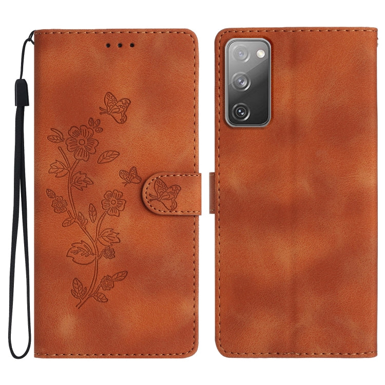 Flower Butterfly Embossing Pattern Leather Phone Case