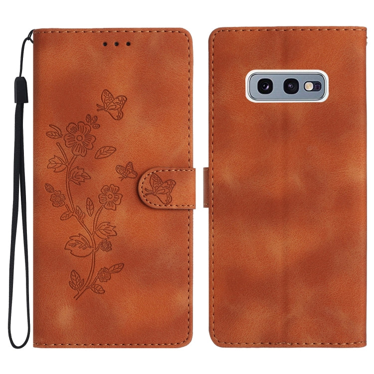 Flower Butterfly Embossing Pattern Leather Phone Case