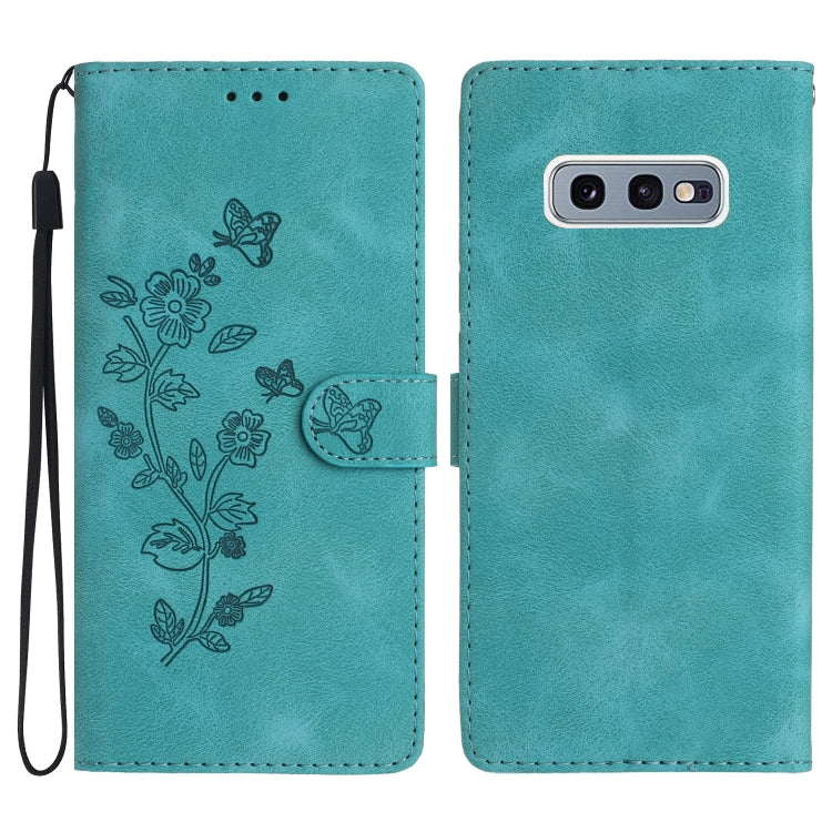 Flower Butterfly Embossing Pattern Leather Phone Case
