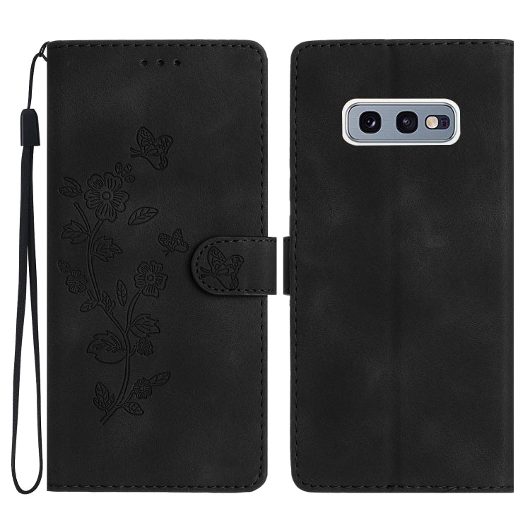 Flower Butterfly Embossing Pattern Leather Phone Case