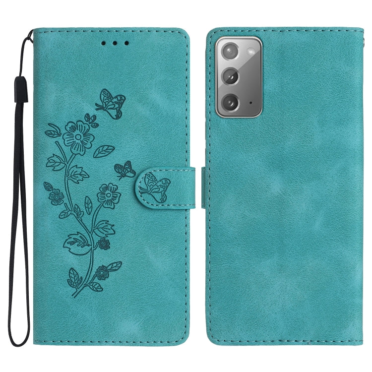 Flower Butterfly Embossing Pattern Leather Phone Case