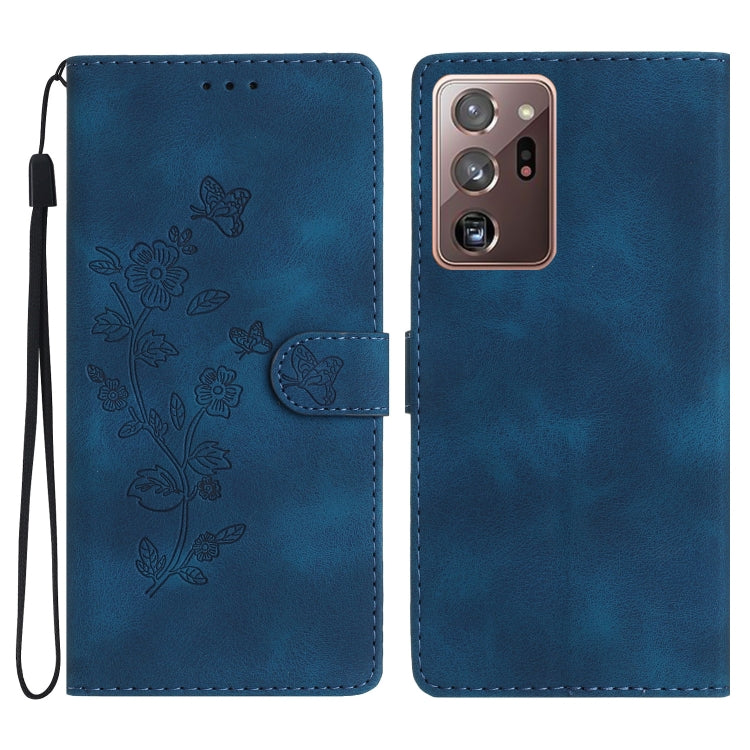 Flower Butterfly Embossing Pattern Leather Phone Case