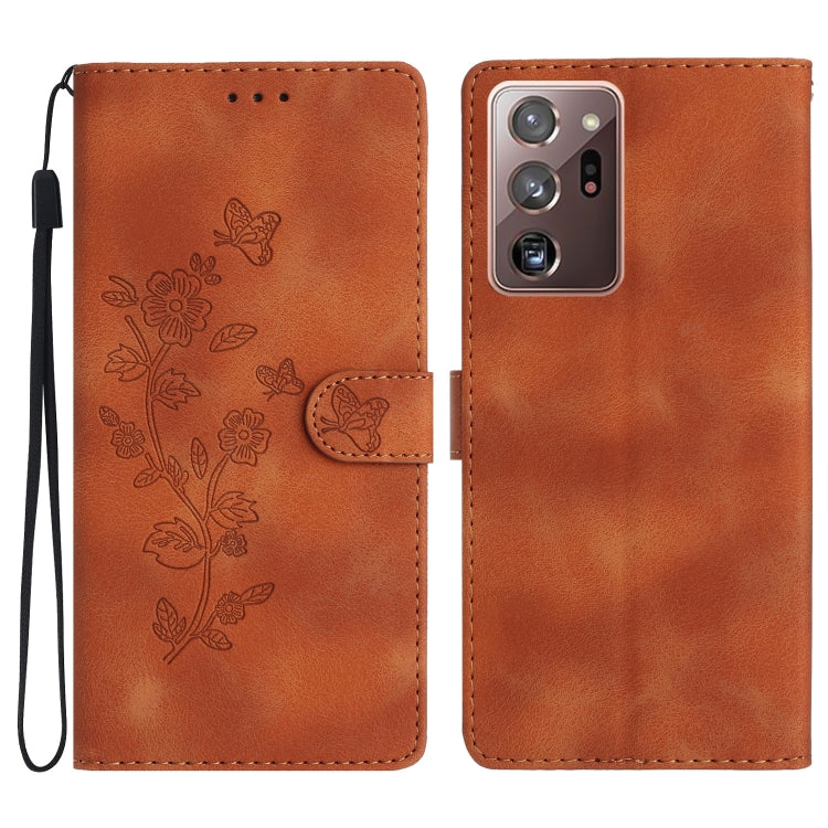 Flower Butterfly Embossing Pattern Leather Phone Case