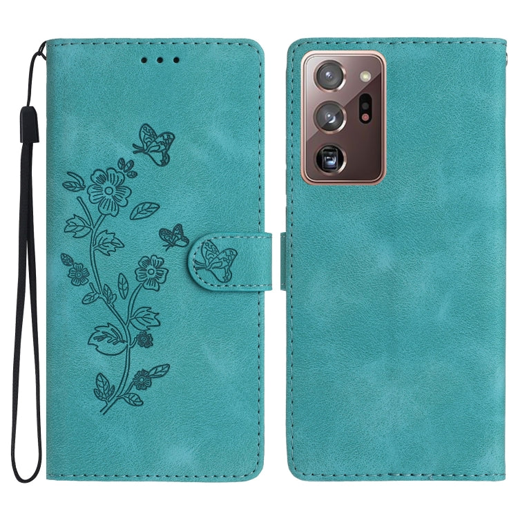 Flower Butterfly Embossing Pattern Leather Phone Case