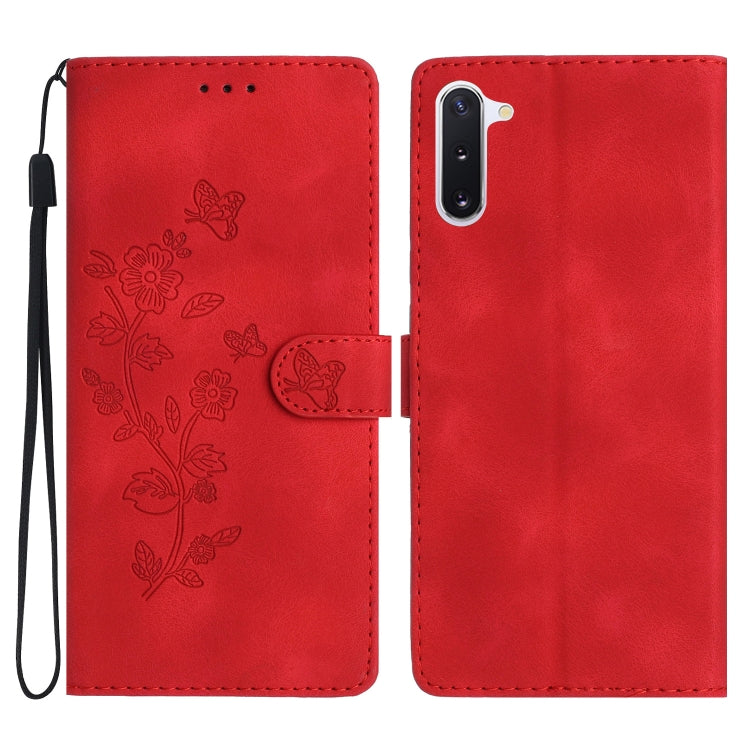 Flower Butterfly Embossing Pattern Leather Phone Case