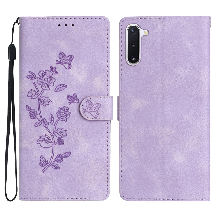Flower Butterfly Embossing Pattern Leather Phone Case