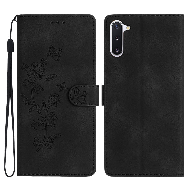 Flower Butterfly Embossing Pattern Leather Phone Case