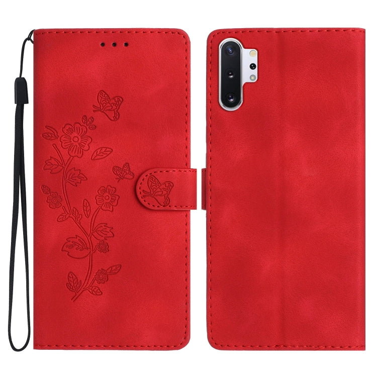 Flower Butterfly Embossing Pattern Leather Phone Case