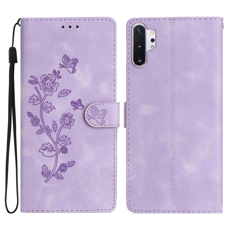 Flower Butterfly Embossing Pattern Leather Phone Case