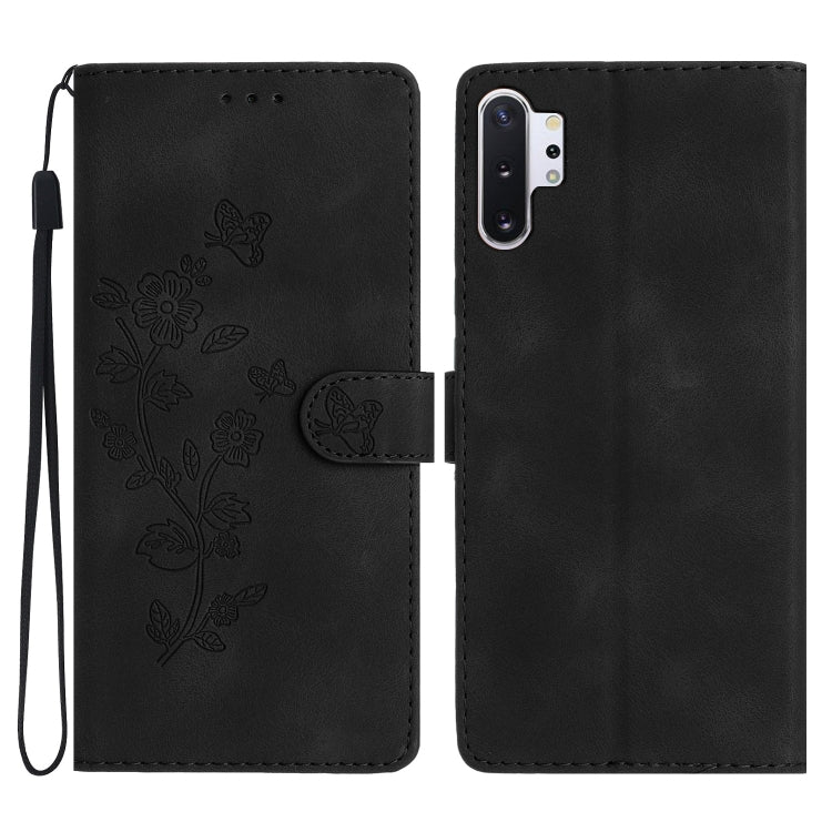 Flower Butterfly Embossing Pattern Leather Phone Case
