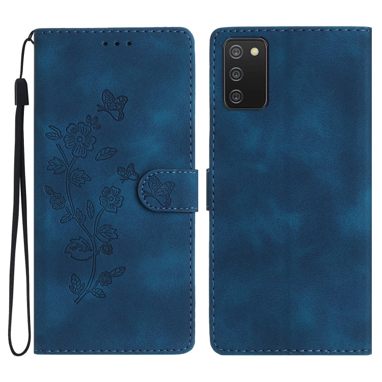 Flower Butterfly Embossing Pattern Leather Phone Case