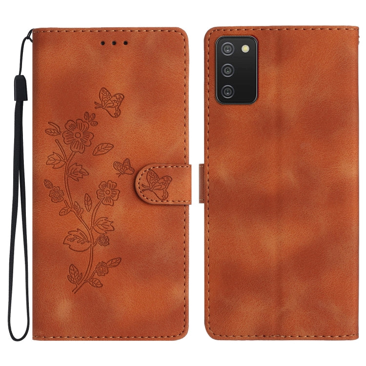 Flower Butterfly Embossing Pattern Leather Phone Case