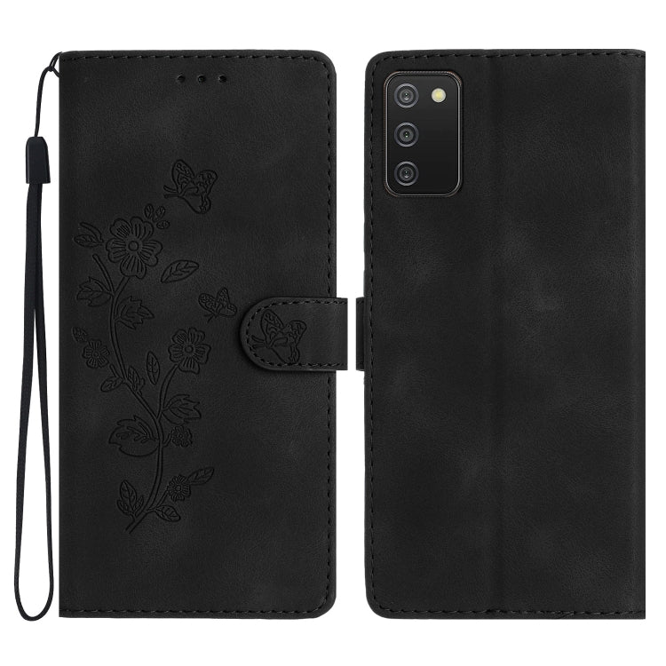 Flower Butterfly Embossing Pattern Leather Phone Case