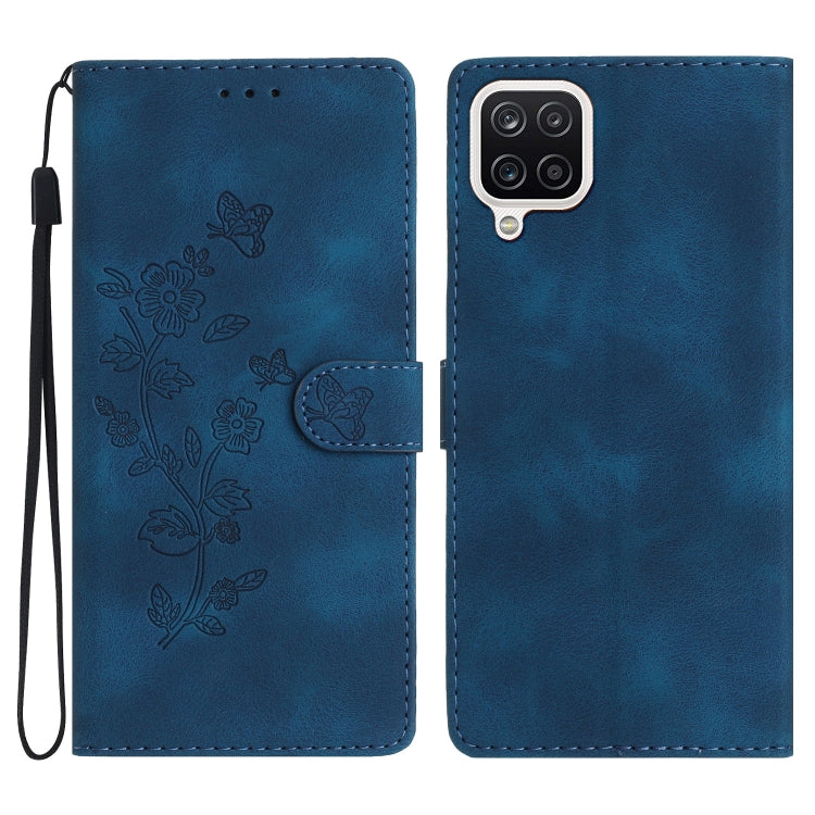 Flower Butterfly Embossing Pattern Leather Phone Case