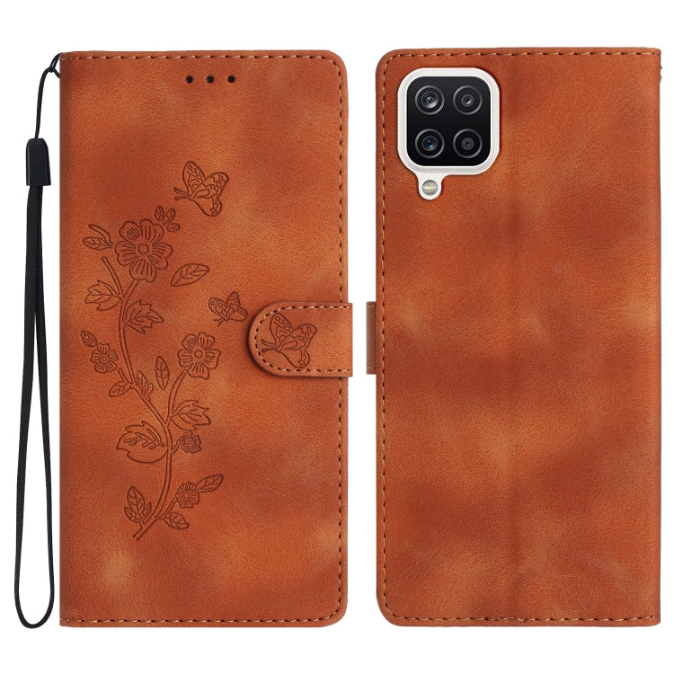 Flower Butterfly Embossing Pattern Leather Phone Case