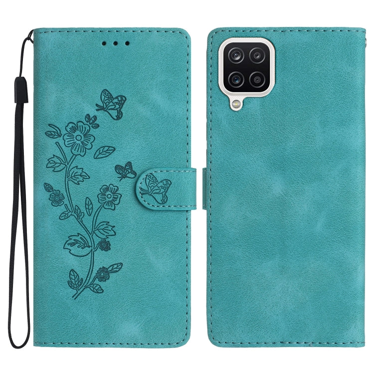 Flower Butterfly Embossing Pattern Leather Phone Case