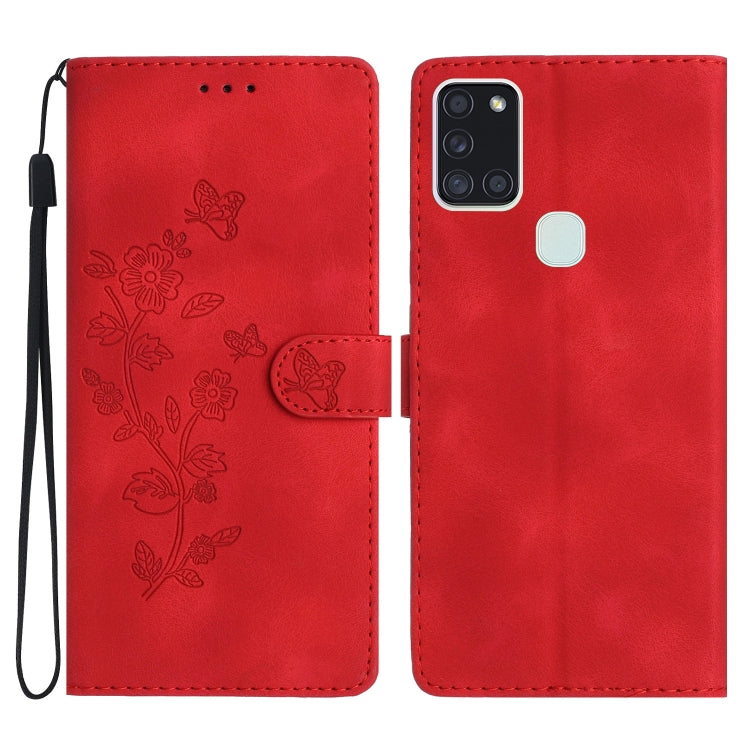 Flower Butterfly Embossing Pattern Leather Phone Case