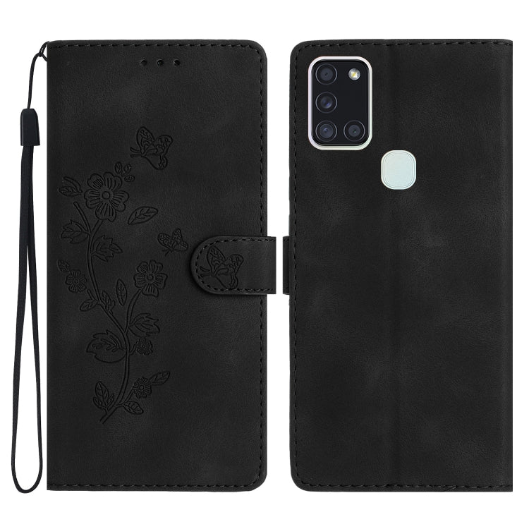 Flower Butterfly Embossing Pattern Leather Phone Case