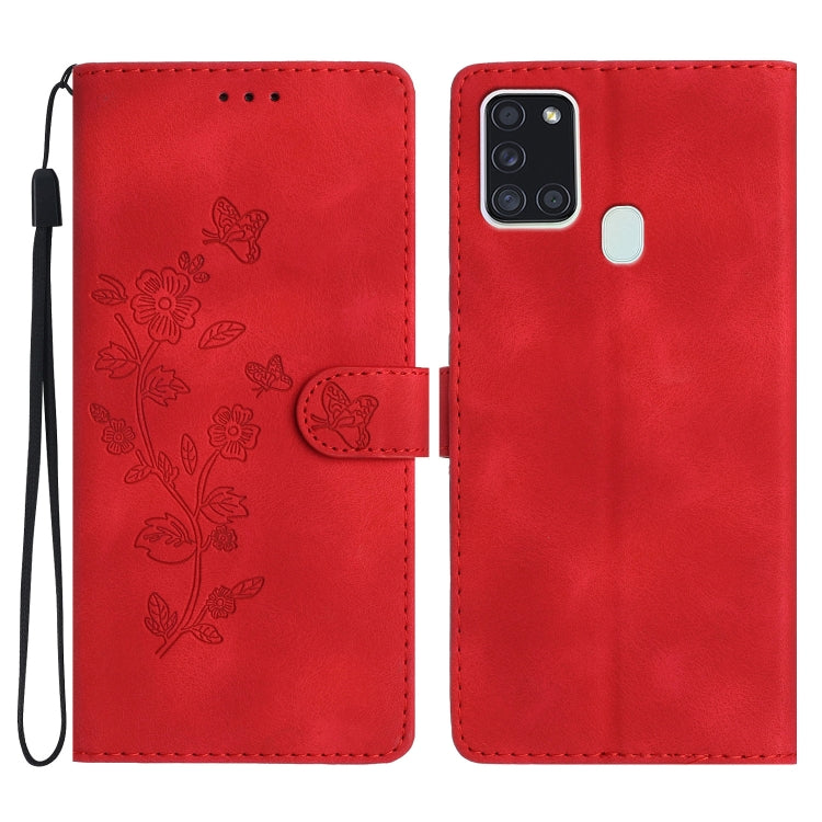 Flower Butterfly Embossing Pattern Leather Phone Case