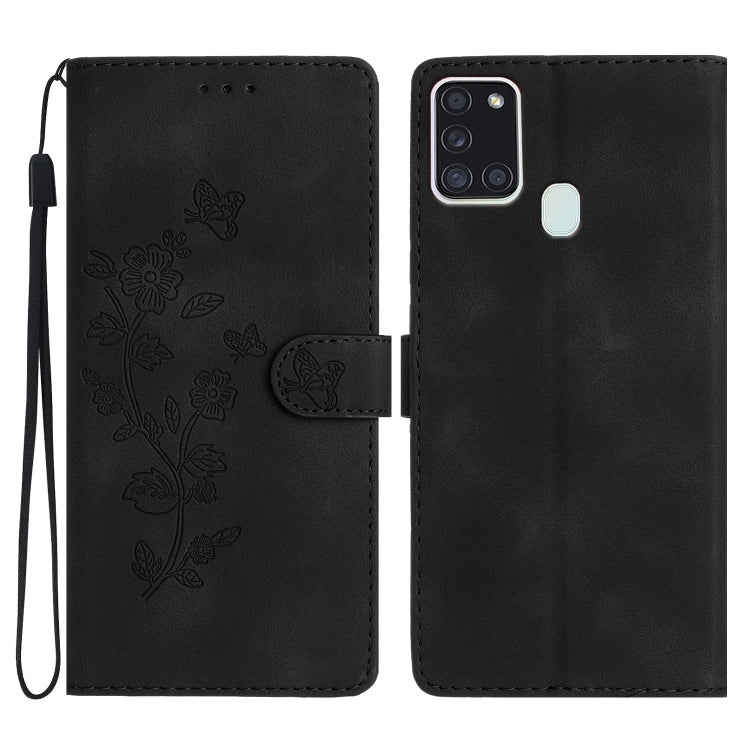Flower Butterfly Embossing Pattern Leather Phone Case