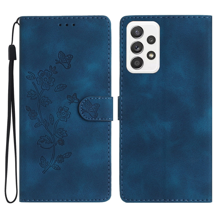 Flower Butterfly Embossing Pattern Leather Phone Case