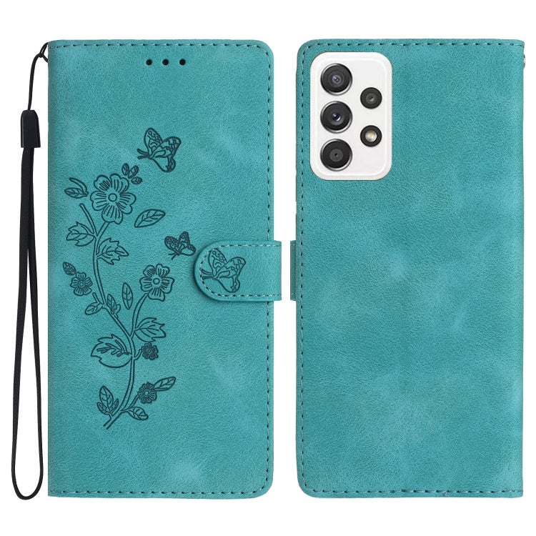Flower Butterfly Embossing Pattern Leather Phone Case