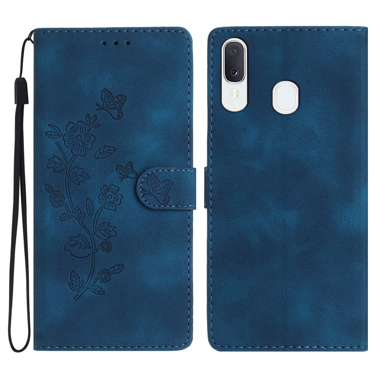 Flower Butterfly Embossing Pattern Leather Phone Case