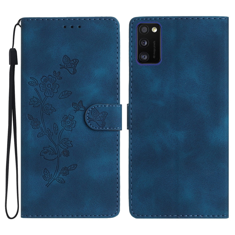 Flower Butterfly Embossing Pattern Leather Phone Case