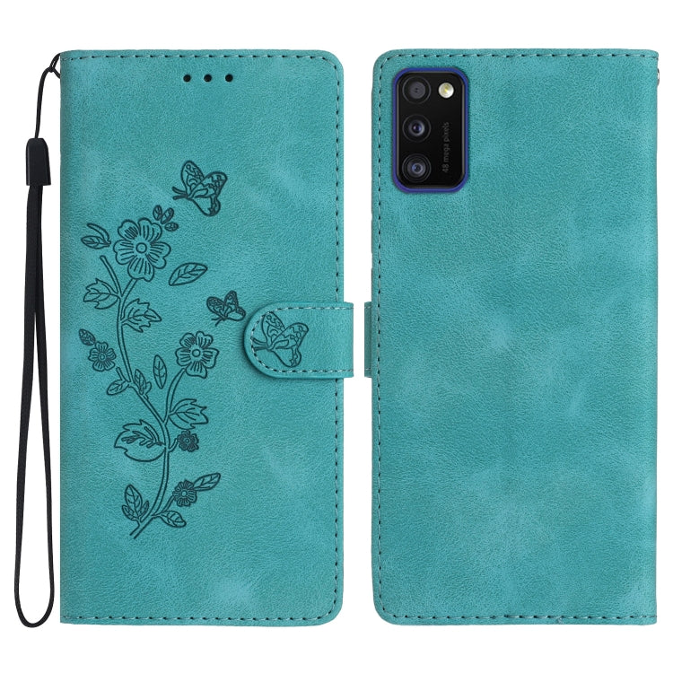 Flower Butterfly Embossing Pattern Leather Phone Case