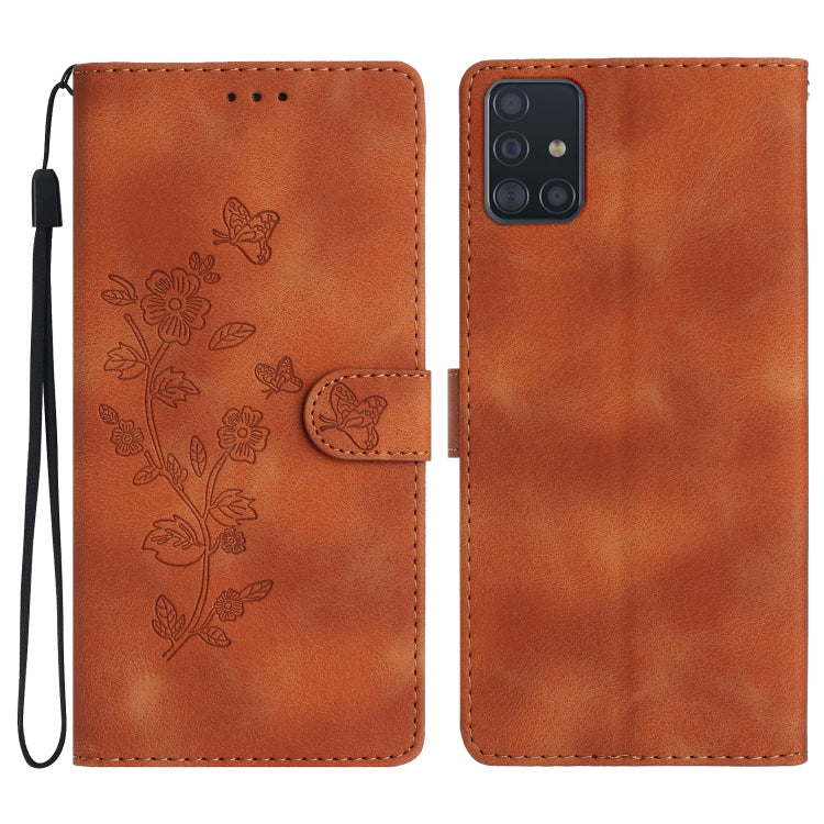 Flower Butterfly Embossing Pattern Leather Phone Case