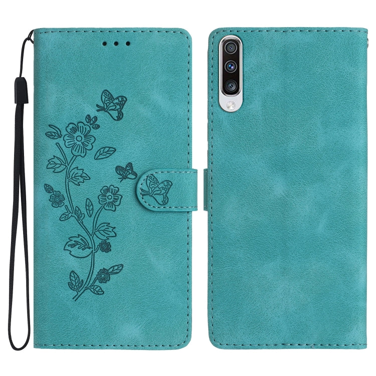 Flower Butterfly Embossing Pattern Leather Phone Case