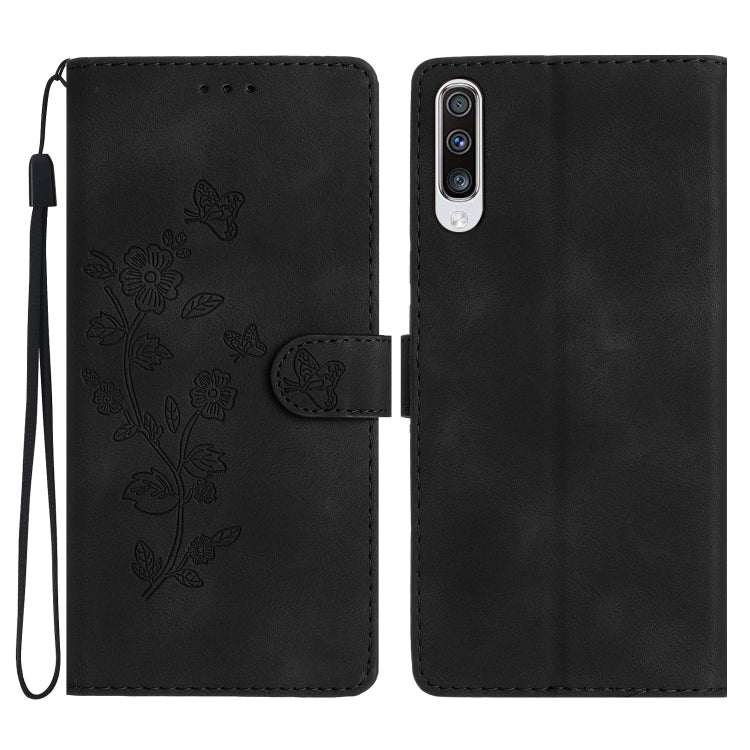 Flower Butterfly Embossing Pattern Leather Phone Case