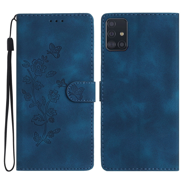 Flower Butterfly Embossing Pattern Leather Phone Case