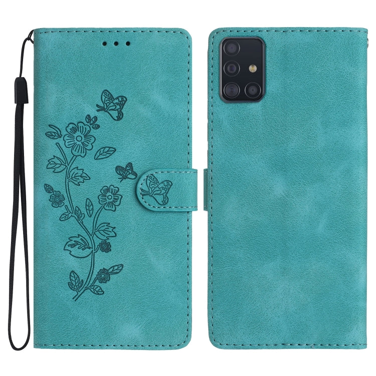 Flower Butterfly Embossing Pattern Leather Phone Case